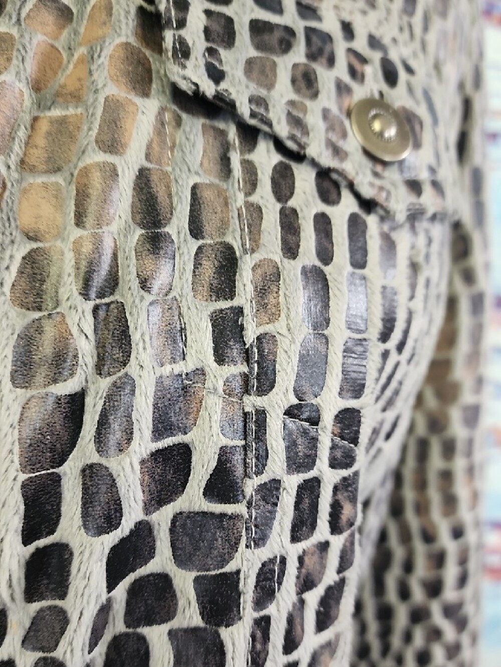 Ruby Rd. Gray Croc-Print Zip Jacket - Picture 7 of 7